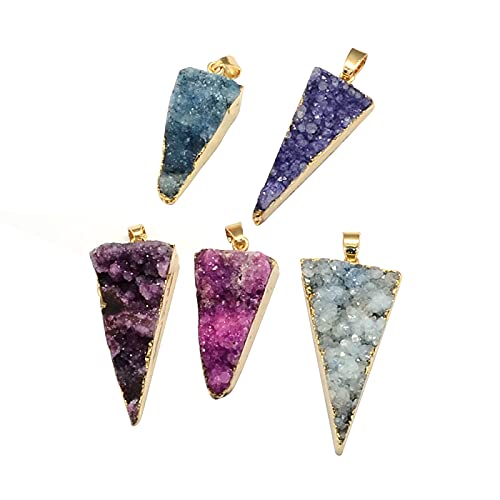 Triangle Druzy Agate - 5 pcs