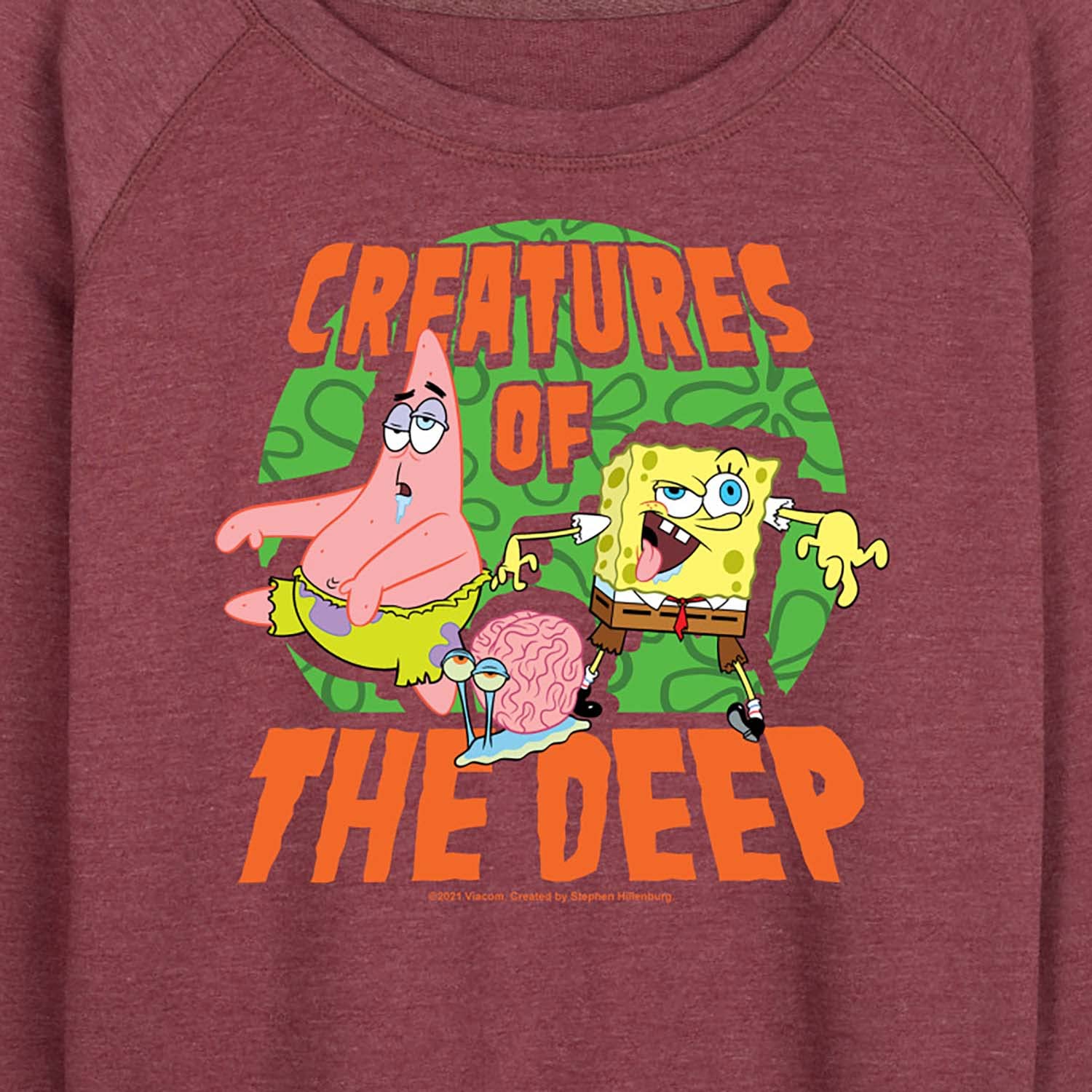 HYBRID APPAREL SpongeBob SquarePants Women's Lightweight French Terry Pullover Hoodie - Soft & Comfortable Cartoon Sweatshirt for Women, Perfect for Casual Wear, Lounge & Outdoor Activities