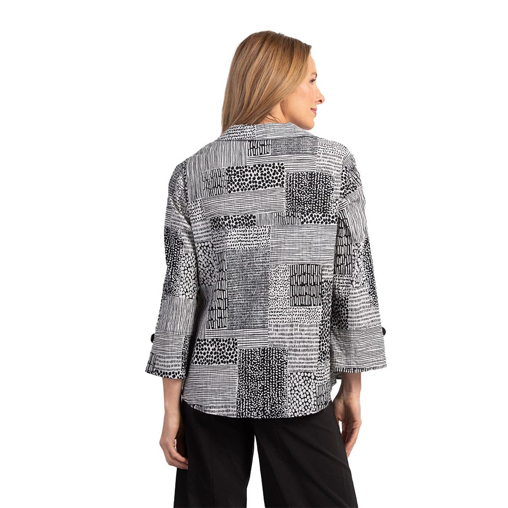 Organic Mix Print Swing Habitat Shirt - Stylish & Comfortable Women's Tops for Casual Wear, Outings & Boho Fashion