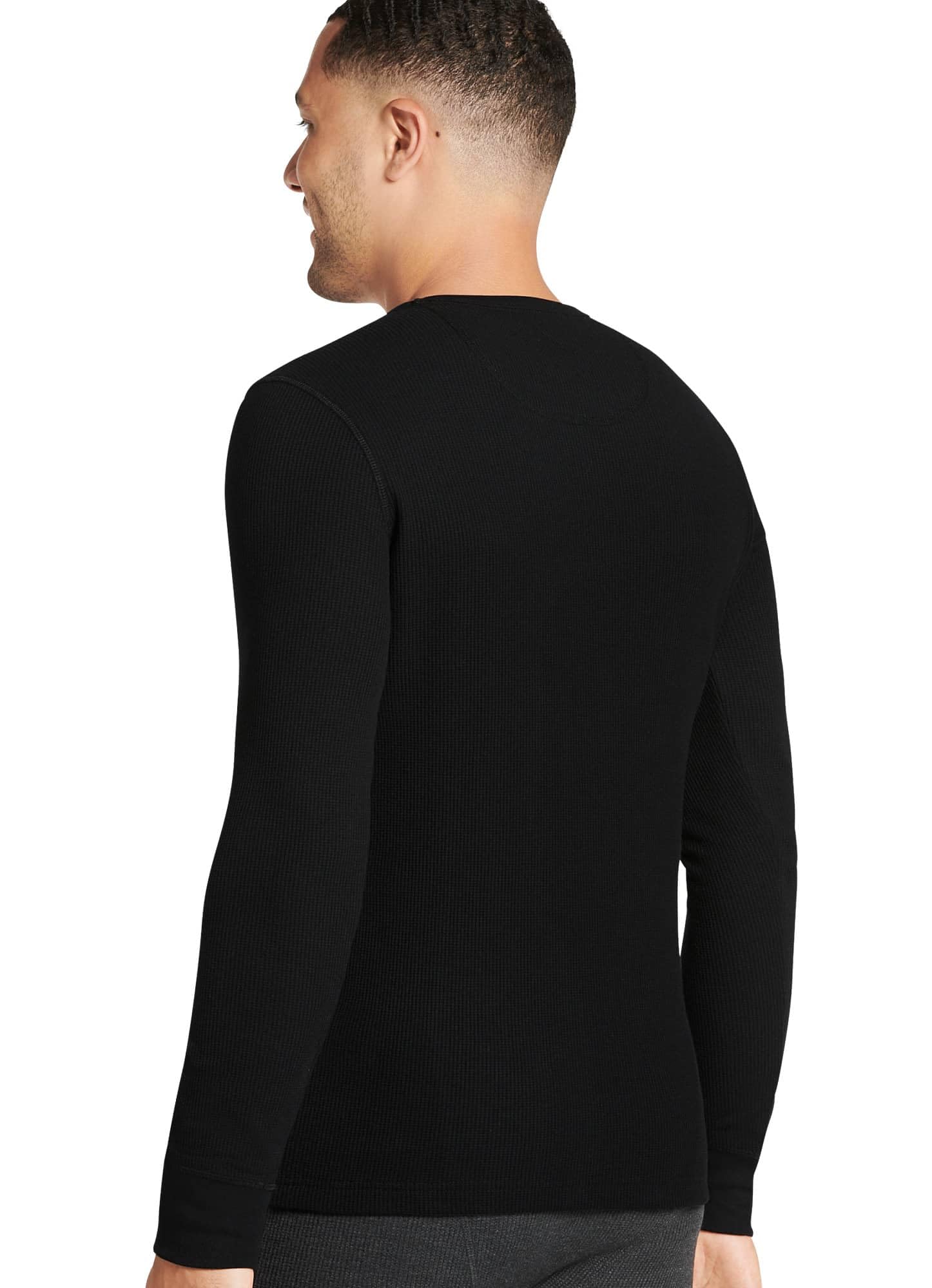 Jockey Men's Baselayer Long Sleeve Waffle Crew - Thermal Underwear for Cold Weather, Moisture Wicking & Odor Control - Perfect for Winter Sports, Hiking & Layering