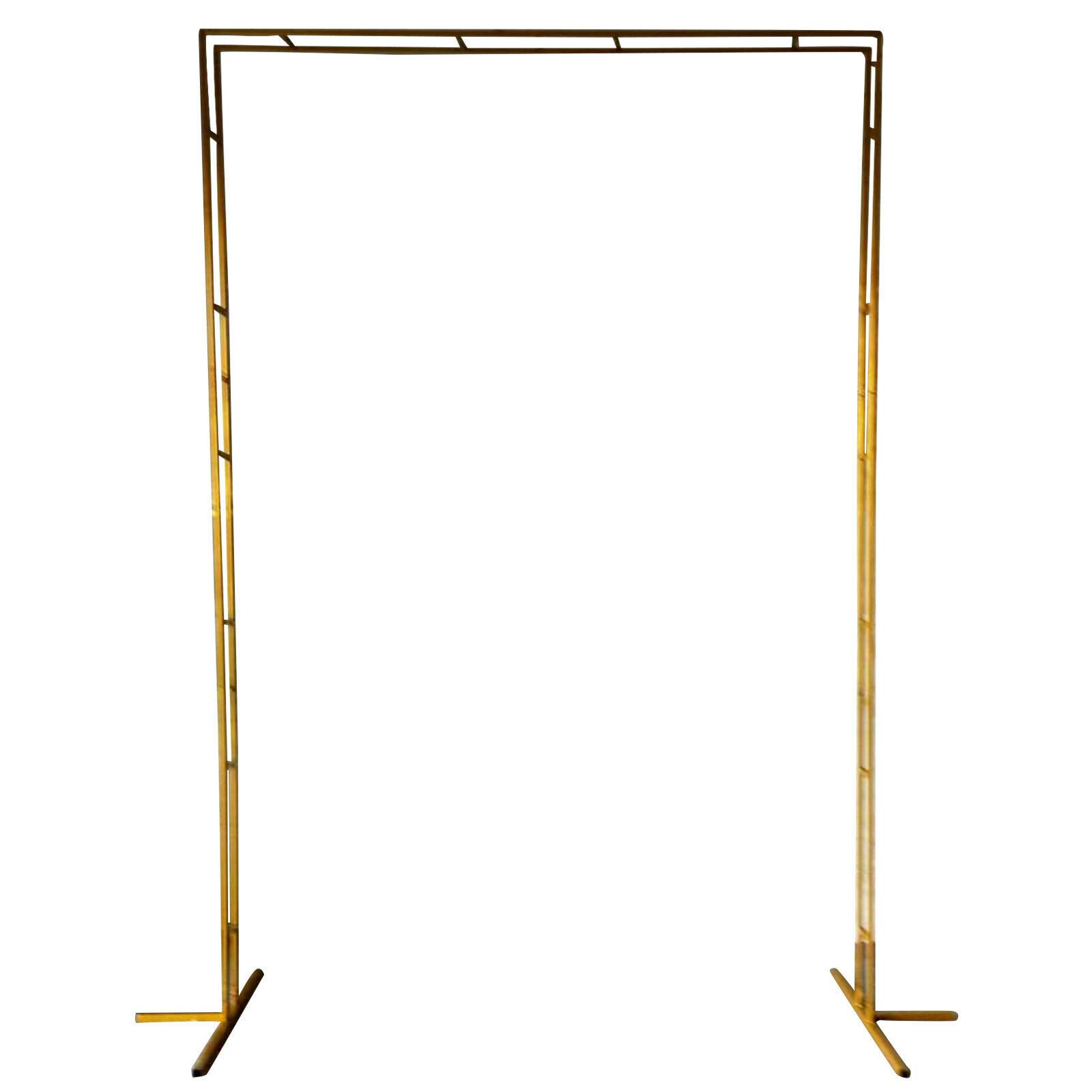Elegant Gold Metal Garden Arbor - 6.56x9.84Ft Square Iron Archway for Weddings, Parties & Outdoor Decor | Perfect for Climbing Plants, Bridal Backdrops & Landscape Design | Indoor/Outdoor Use