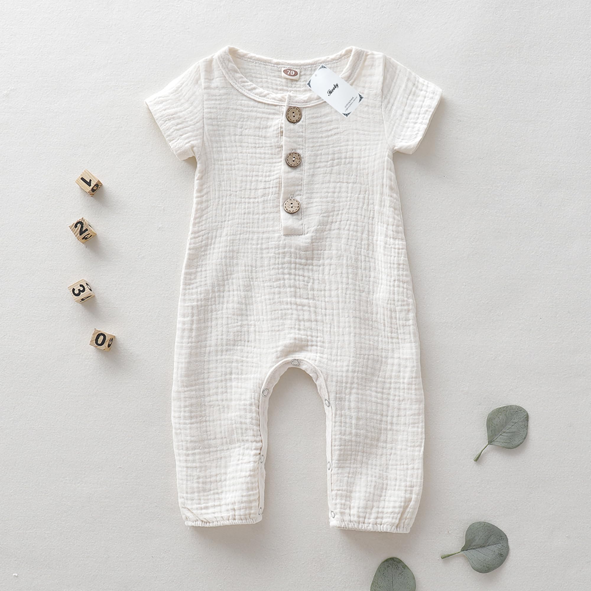 Adorable Newborn Baby Girl Summer Outfits - Soft Short Sleeve Romper Jumpsuit & Bodysuit Set | Perfect for Photoshoots, Playdates & Special Occasions