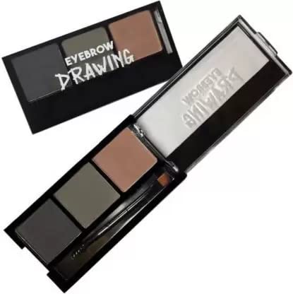 Best 3-in-1 Black & Brown Eyebrow Powder Palette - Natural Looking Brows for Everyday Makeup, Professional Salon Results at Home