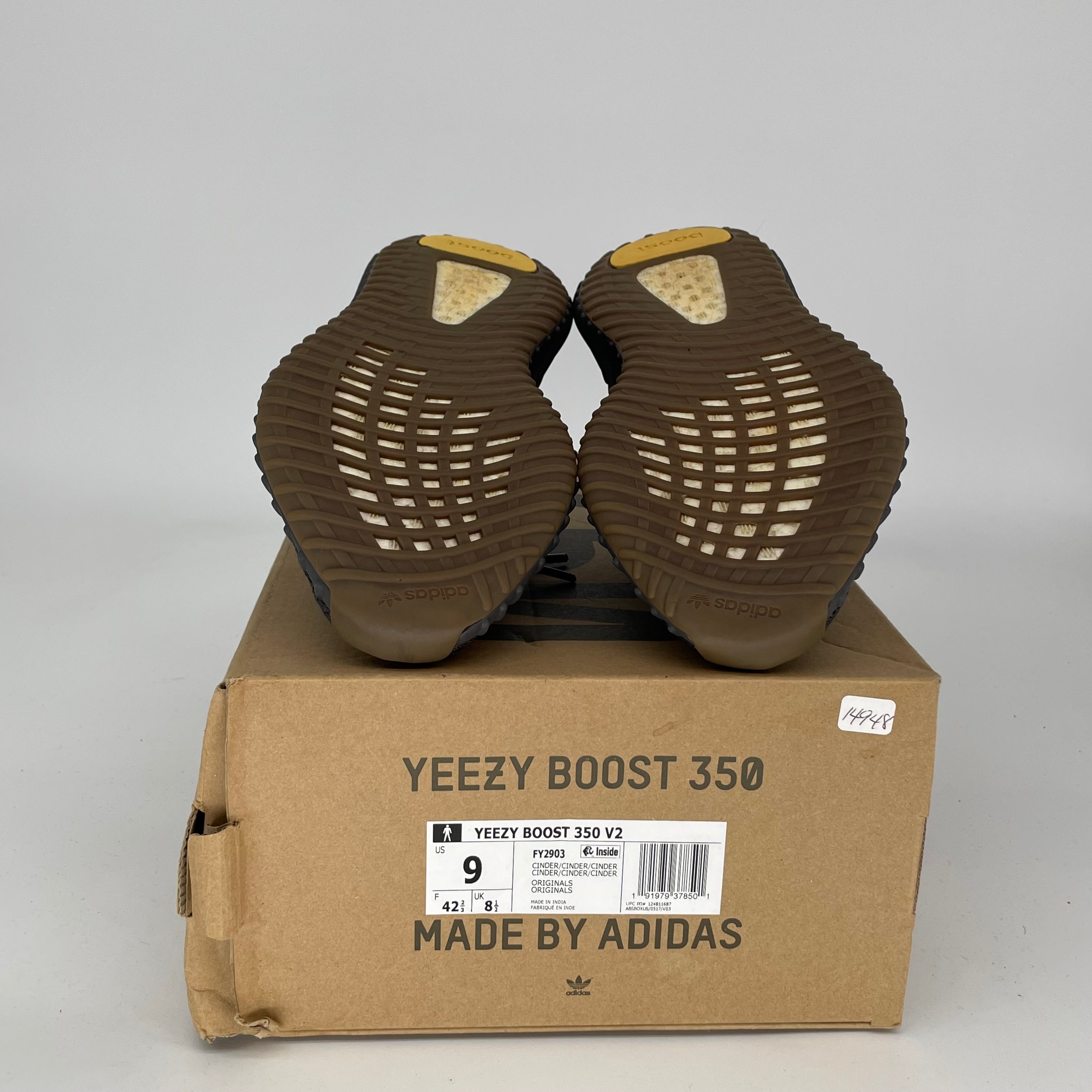 Adidas Yeezy Boost 350 V2 Cinder - Men's Size 9 Sneakers FY2903 | Comfortable Running Shoes for Gym, Casual Wear & Street Style