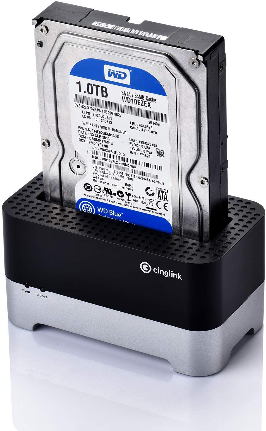 Cinolink USB 3.0 to SATA 2.5/3.5 Inch HDD SSD External Hard Drive Docking Station with 4ft USB 3.0 Cable - Supports up to 12TB, Compatible with Windows PC, Mac, Linux, Android TV, PS4, Xbox One - Perfect for Data Transfer, Backup & Gaming Storage Expansion