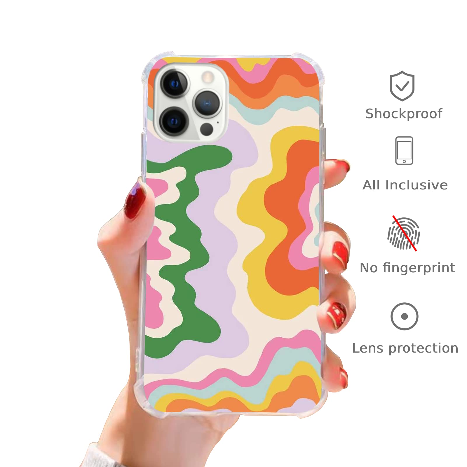Groovy Swirls Colorful TPU Case for iPhone 11 Pro - Aesthetic Protective Bumper Cover with Artistic Design | Perfect for Music Festivals, Beach Days & Boho Style Lovers