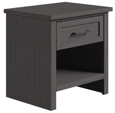 Modern Aspen Grey Nightstand - Stylish Bedside Table with Storage for Bedroom, Living Room, or Office - Compact & Functional Furniture Piece