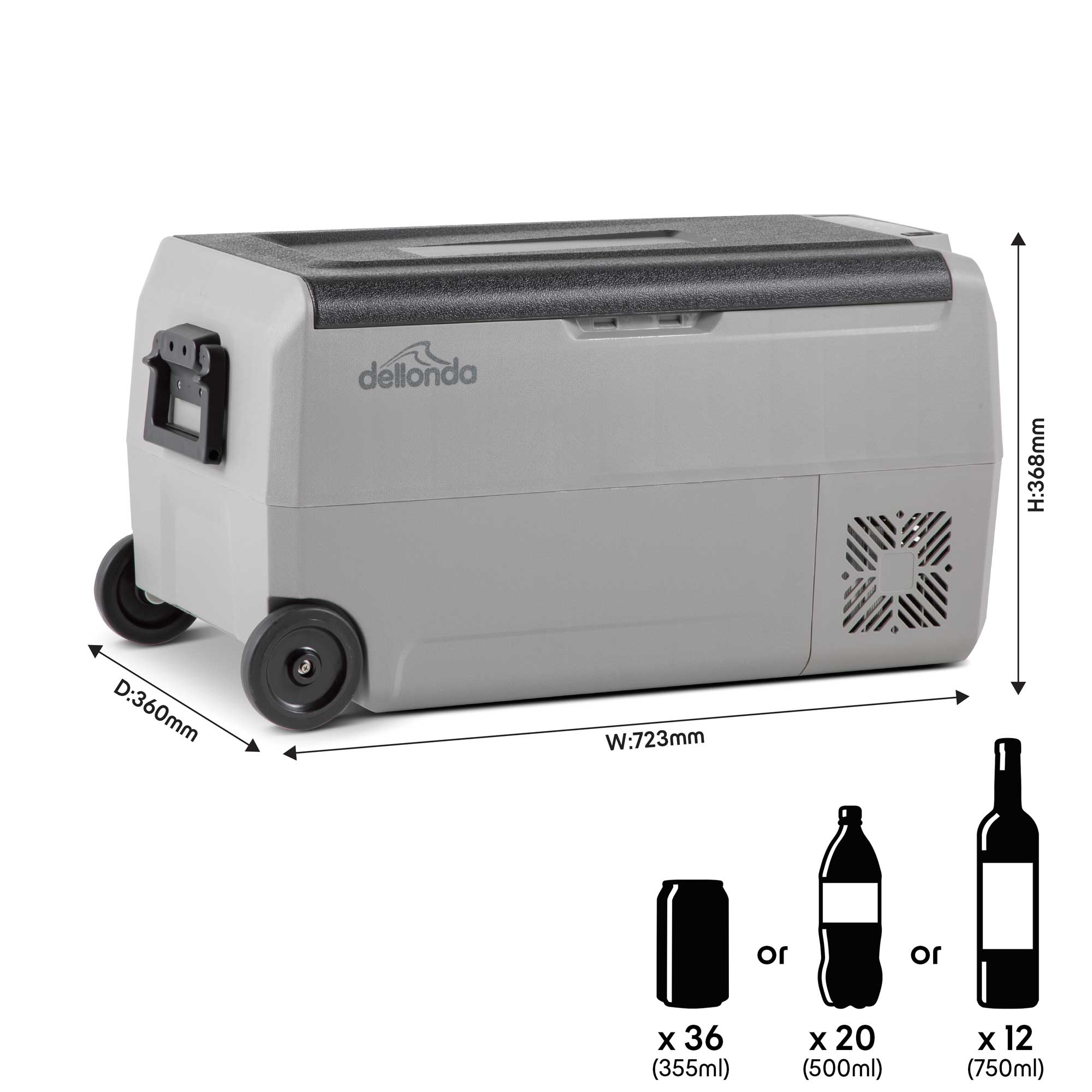 36L Portable Car Fridge Freezer - 12V/24V Dual Zone Compressor Cooler for Road Trips, Camping & Outdoor Adventures - DL13 Model