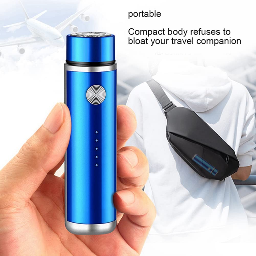 PYNQ Mini Electric Beard Trimmer for Men - USB Rechargeable, Washable, Portable Grooming Kit - Perfect for Travel, Home & Office Use (White)