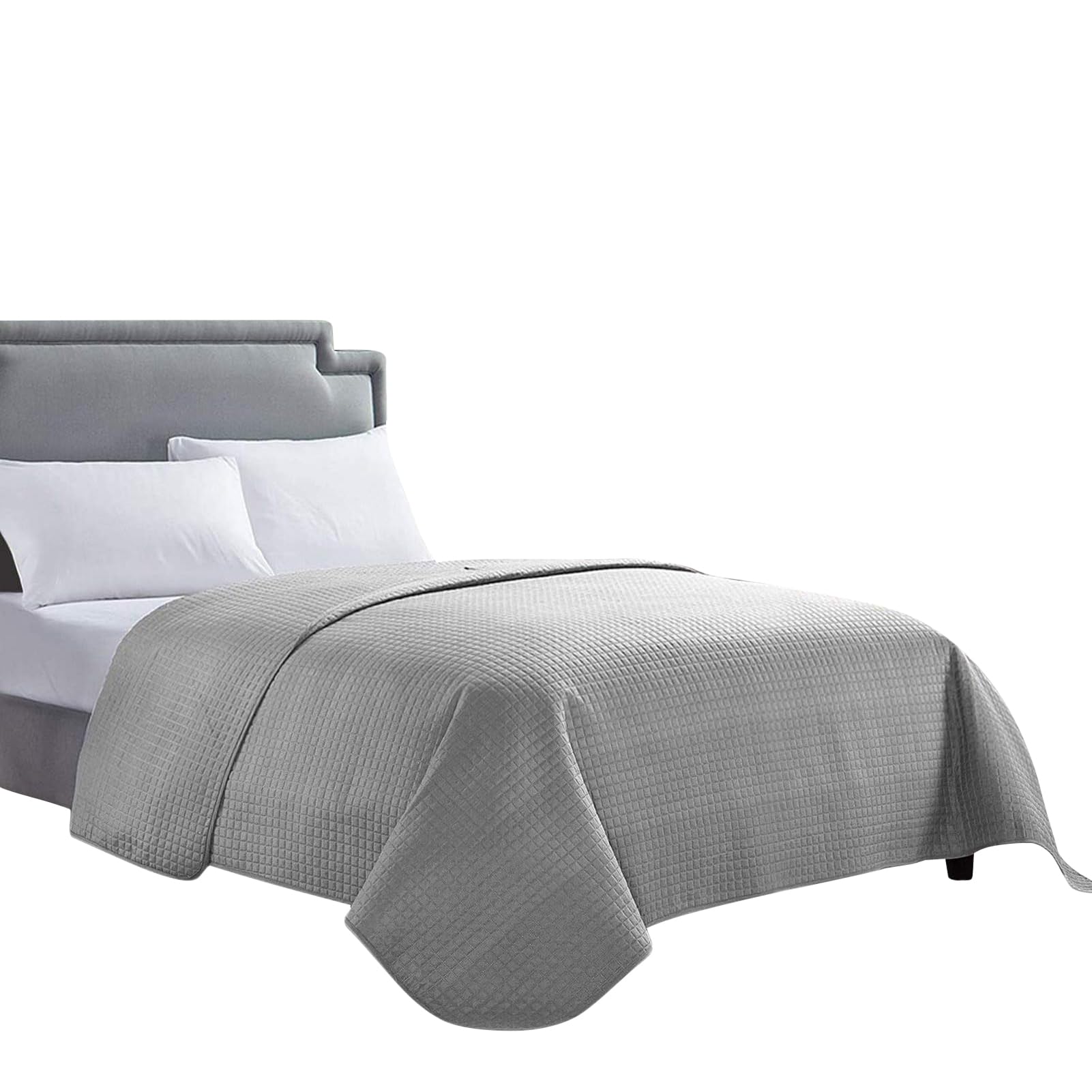 HollyHOME Luxury Checkered Super Soft Solid Pinsonic Quilt Bedspread - 86