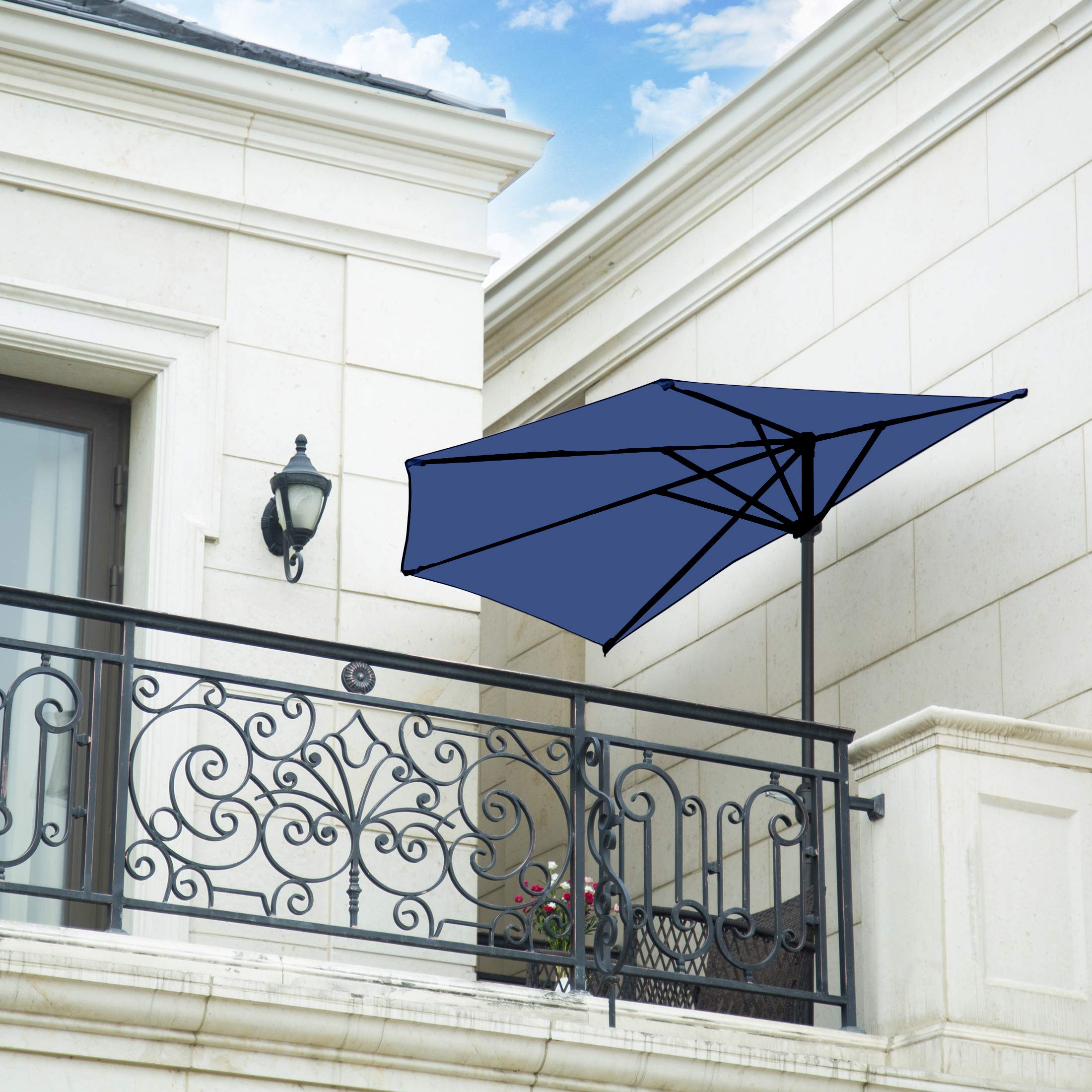 9 Ft Patio Umbrella for Outdoor - Heavy Duty Market Umbrella with Crank Lift, UV Protection - Perfect for Backyard, Garden, Poolside, and Balcony Use