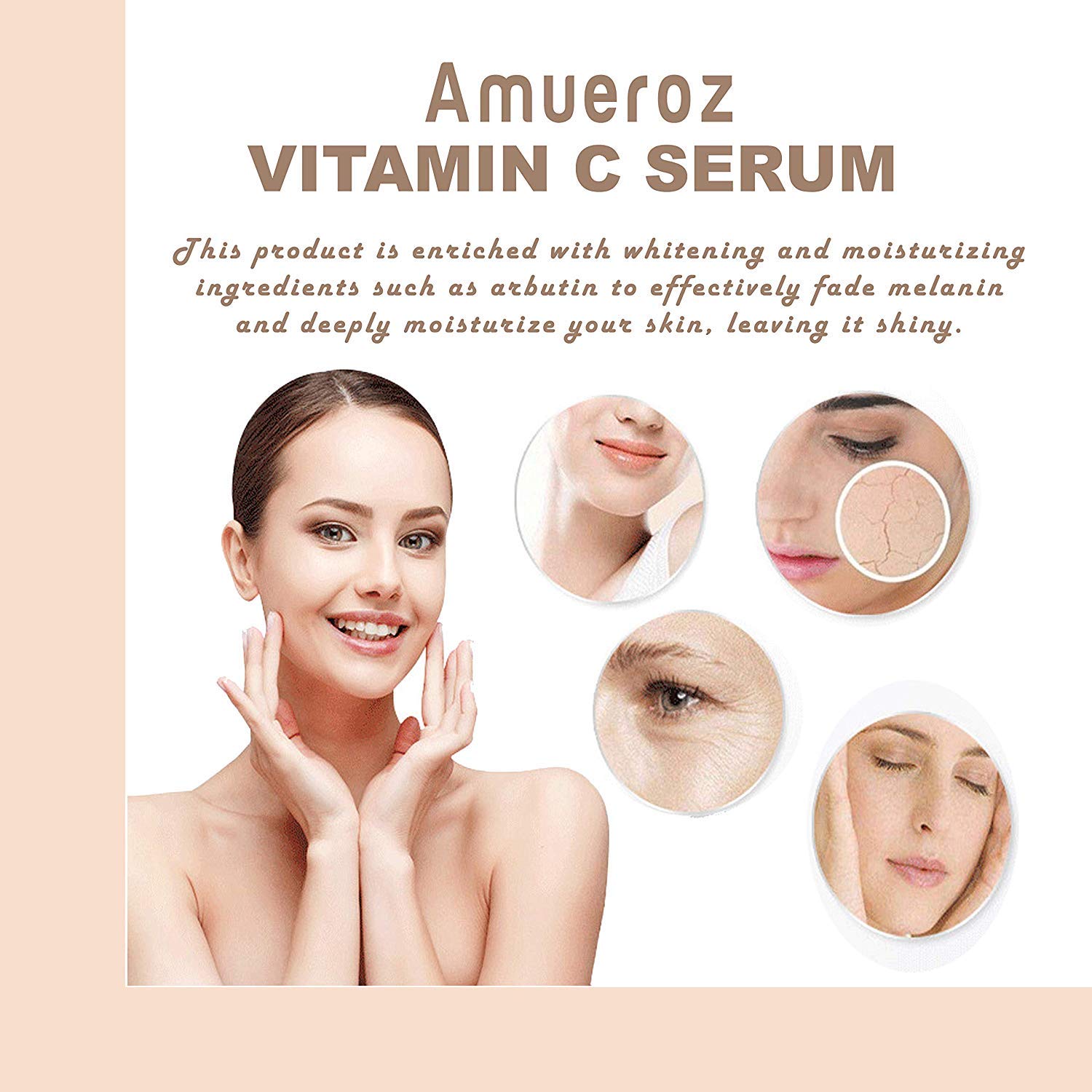 Amueroz Vitamin C Face Serum for Skin Whitening & Brightening - Anti-Aging, Wrinkle Reduction, Acne Treatment - Fights Pigmentation & Controls Oily Skin - 2 Pack (15ml Each) - Perfect for Daily Skincare Routine & Nighttime Anti-Aging Care