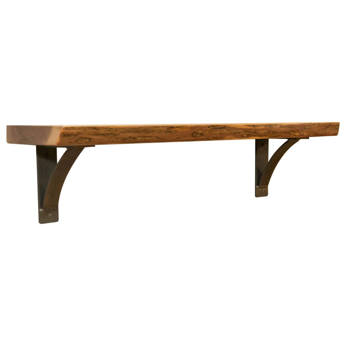 RRD Live Edge Shelf - Rustic Walnut Wood Floating Wall Shelf - 30 Inch Natural Wooden Shelf for Bedroom Decor - Vintage Style Home Decoration - Perfect for Displaying Books, Plants and Wall Art
