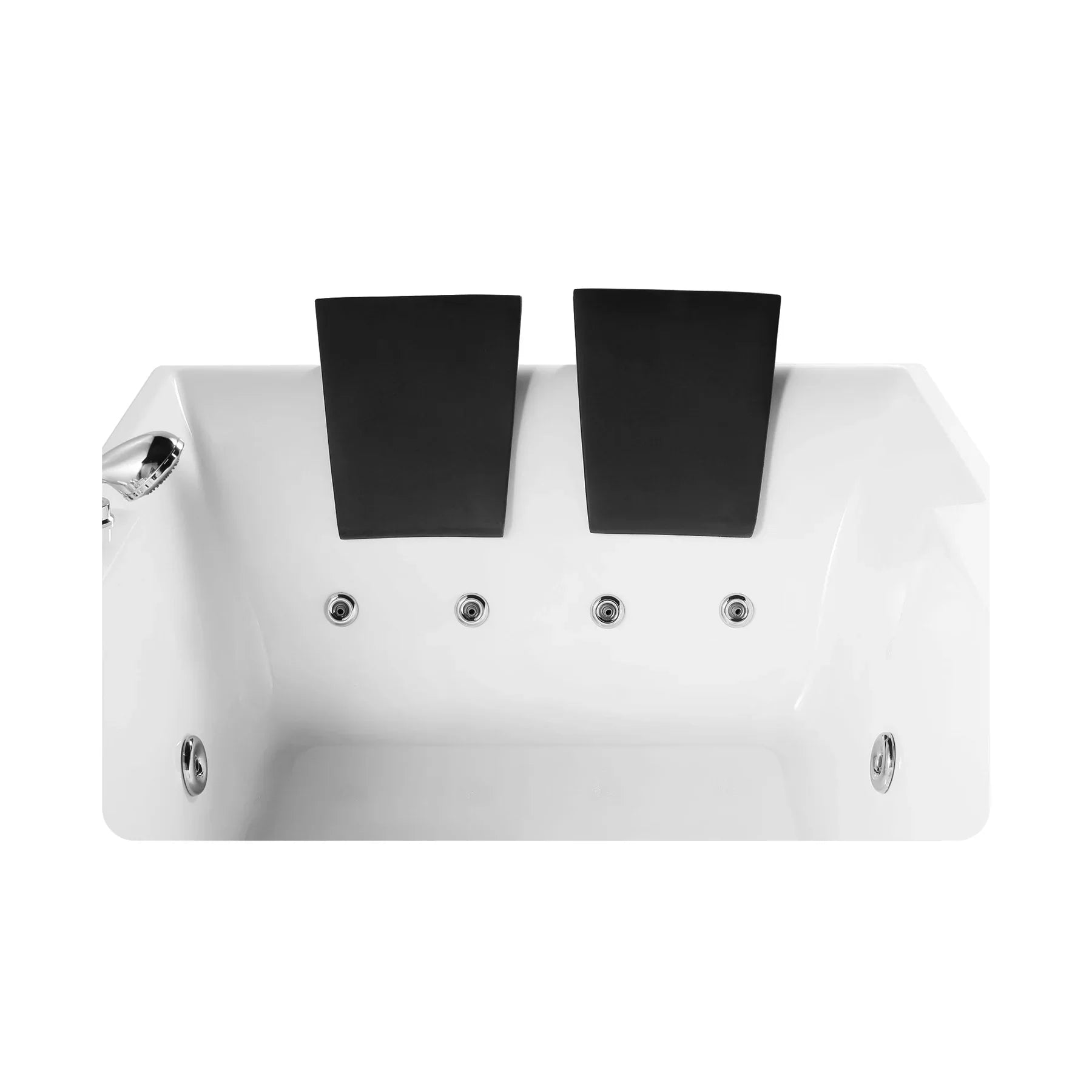 Empava 72-Inch 2-Person Luxury Jetted Hydromassage Bathtub with LED Lights - Freestanding Soaking Tub for Master Bathroom Relaxation (Model 72JT367LED)