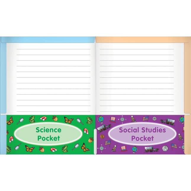 All-in-One 4-Pocket Folders for School & Office - Set of 12 Multi-Subject Organizers | Perfect for Classroom Organization, Homework Management & Document Storage
