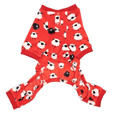 Counting Sheep Fleece Dog Pajamas - Cozy & Warm Sleepwear for Dogs - Perfect for Winter Nights & Indoor Lounging