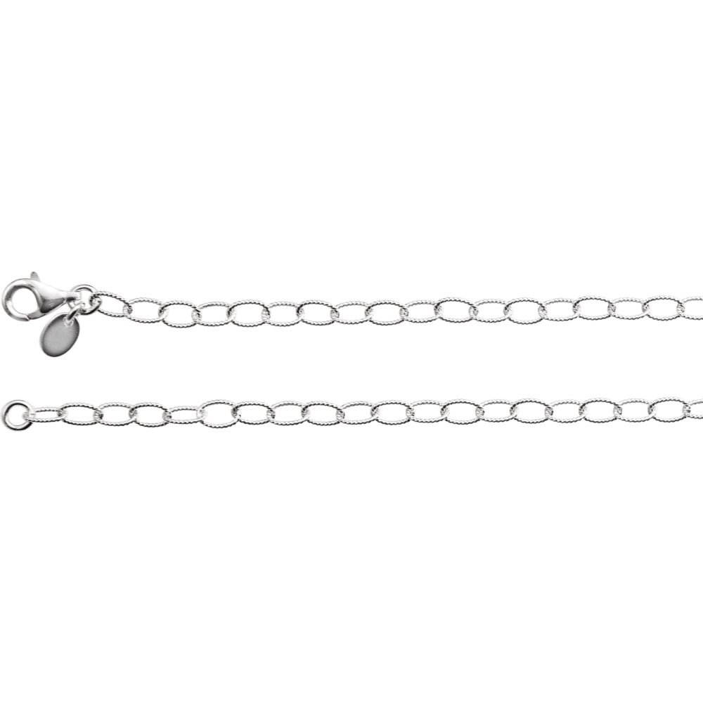 925 Stamped Sterling Silver 3.5mm Knurled Cable Chain Necklace - Dainty Jewelry for Women, Men, Gift for Her/Him - Perfect for Layering, Everyday Wear & Special Occasions