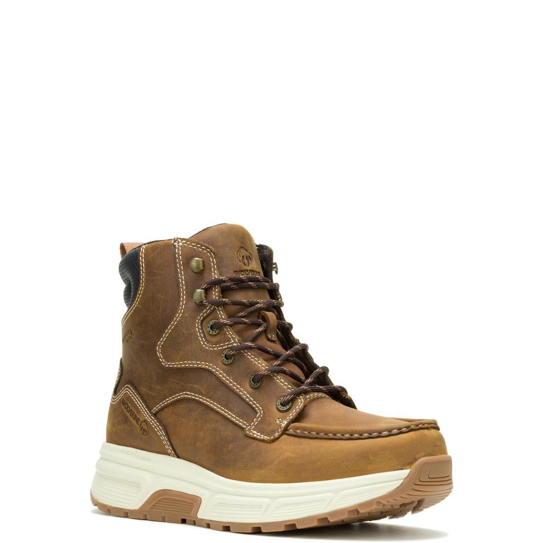 Ride Wedge EnergyBound 6 Moc Toe Soft Toe Work Boots for Men - Comfortable & Durable Safety Shoes for Construction, Landscaping & Outdoor Work