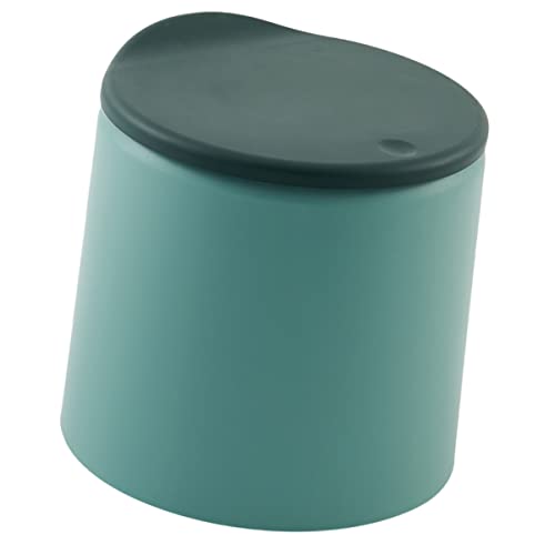 Zerodeko Mini Plastic Trash Can with Lid - Multifunctional Desktop Garbage Bin for Home & Office, Green Waste Container & Storage Organizer | Perfect for Countertop, Desk, Bathroom & Kitchen Use