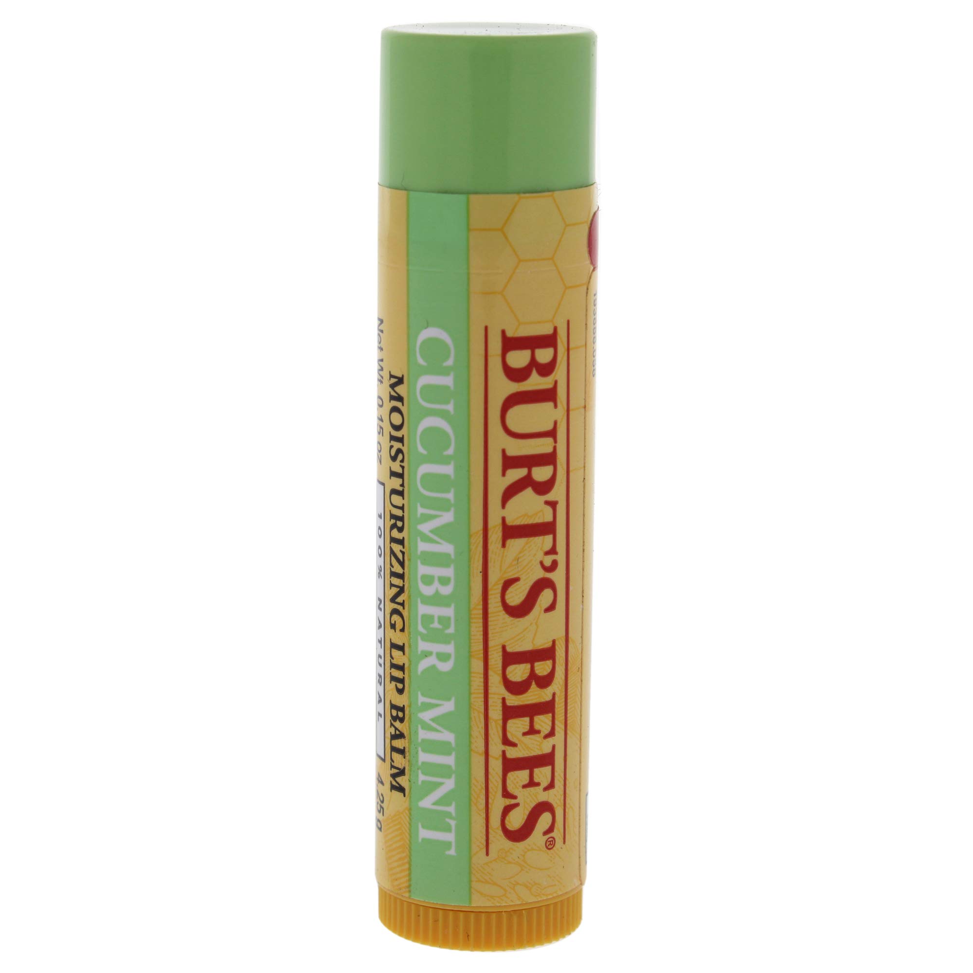 Burt's Bees Cucumber Lip Balm 4-Pack | Moisturizing & Soothing Lip Care for Dry Lips | Perfect for Daily Use, Travel, and Gifts