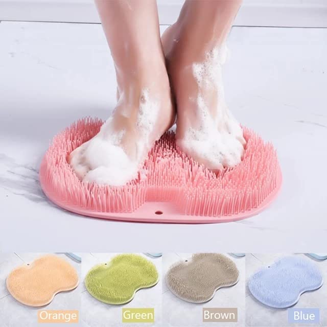 Niralasa Shower Foot Massager Scrubber - Relieves Foot Pain, Non-Slip Suction Cups, 30 x 23 cm, Multicolor - Perfect for Relaxing Feet After Workout or Long Day Standing