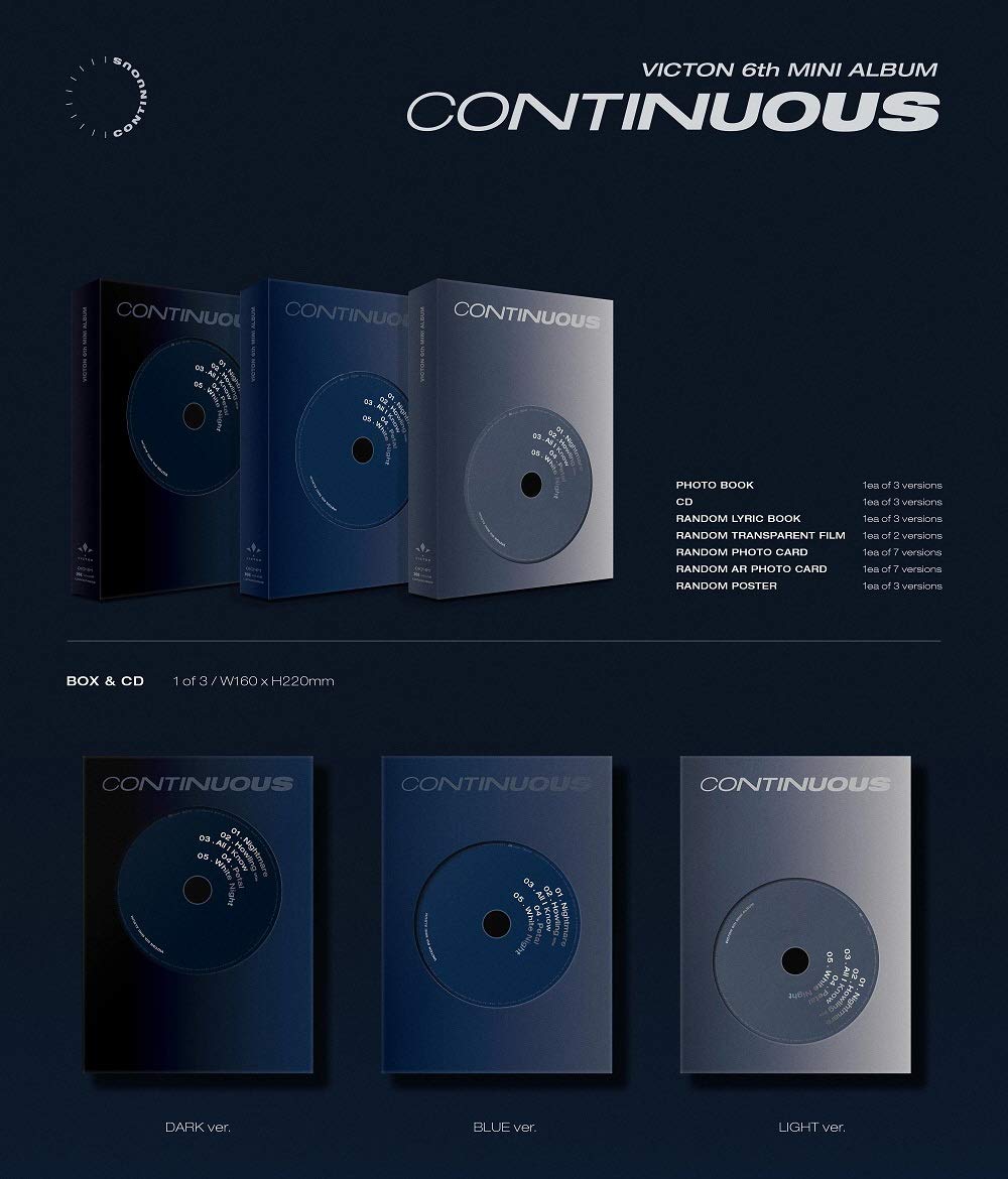 VICTON - Continuous (6th Mini Album) + Extra Photocards Set (Light Version) | K-Pop Collectors Edition | Perfect for Fans, Gift Giving & Music Enthusiasts