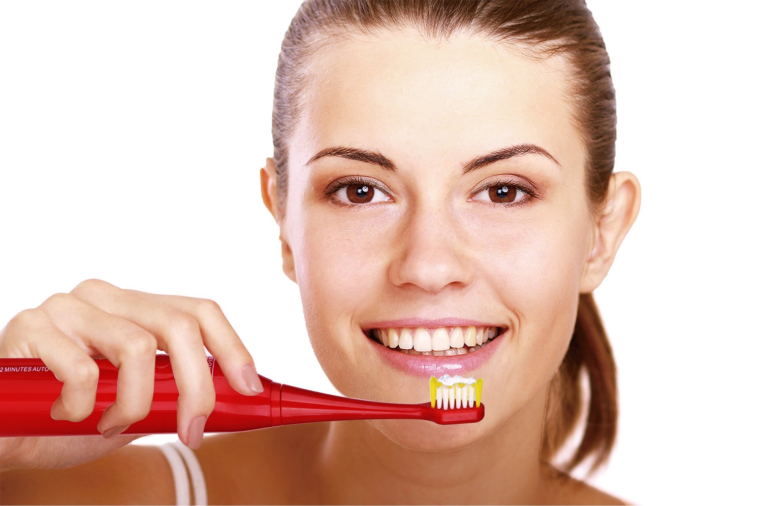 Pursonic S430 SmartSeries Rechargeable Electric Sonic Toothbrush with 12 Brush Heads - Red | Whitening, Deep Cleaning & Gum Care | Perfect for Travel & Home Use