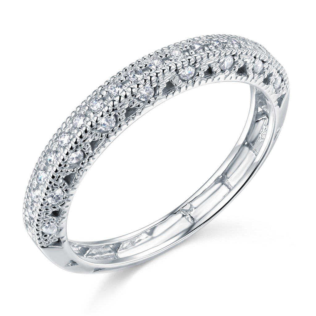 14K White Gold Solid Wedding Band for Women & Men - Classic Elegant Wedding Ring for Couples, Anniversaries & Special Occasions