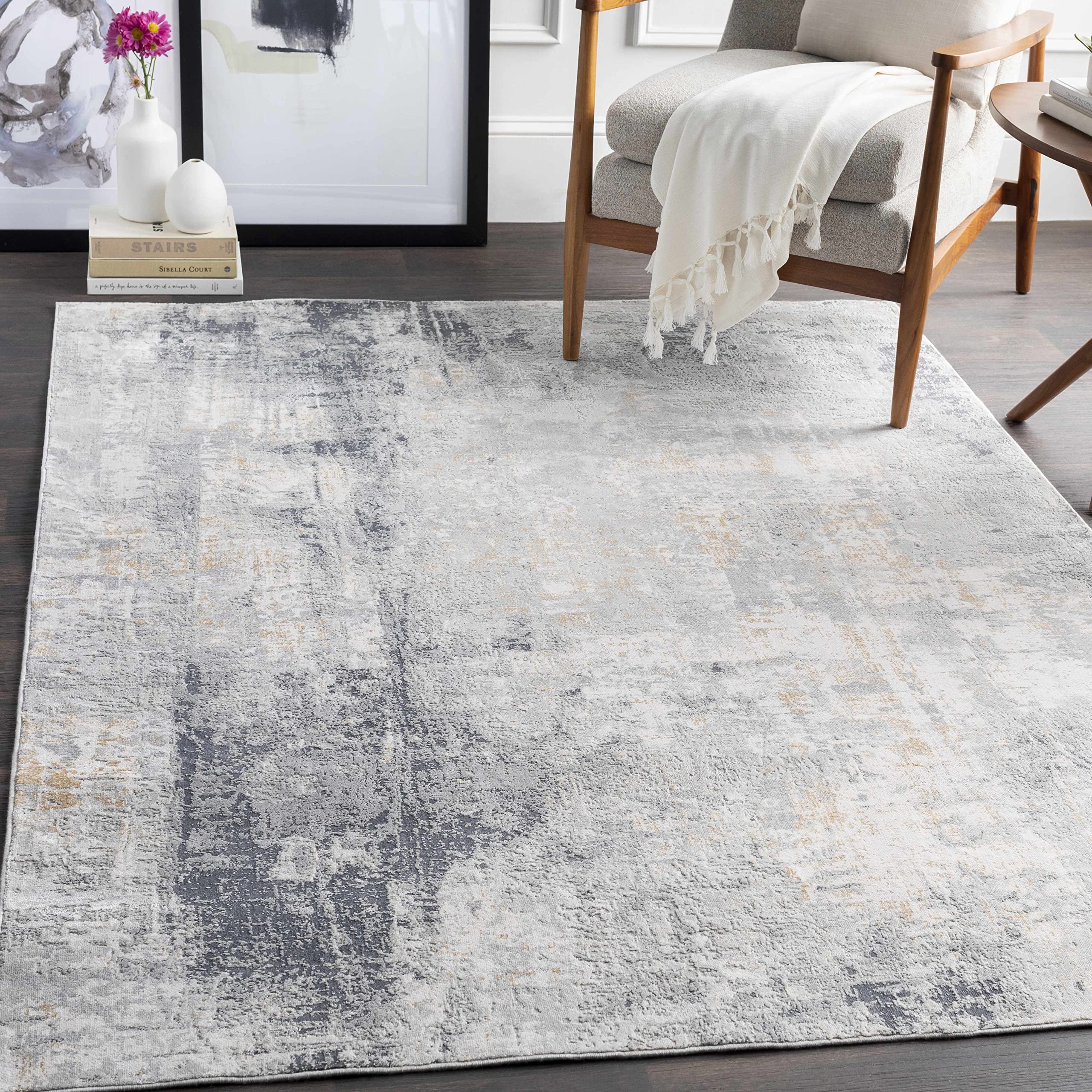 Hauteloom Hayle Modern Gray Area Rug 6'9