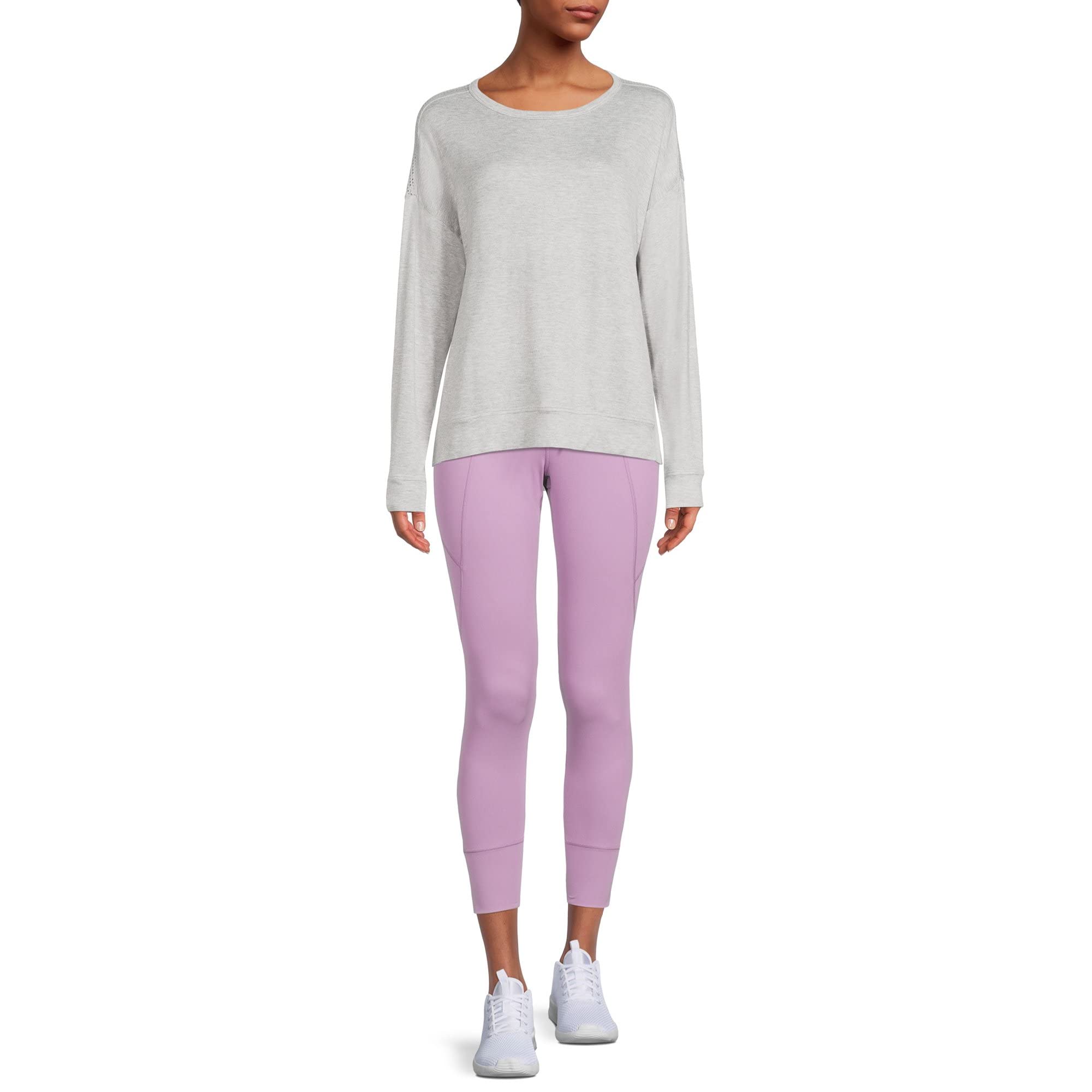 Avia Women's High Waist Yoga Leggings with Side Pockets - Breathable Workout Pants for Yoga, Gym & Running | Activewear for Women