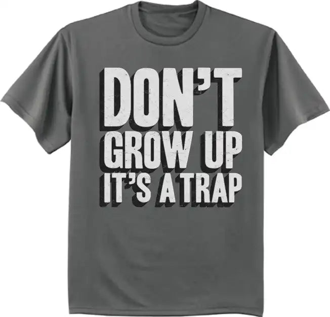 Oversized 'Don't Grow Up' Graphic T-Shirt - Cute & Comfortable Casual Wear for Women & Teens - Perfect for Loungewear, Sleepwear & Everyday Outfits