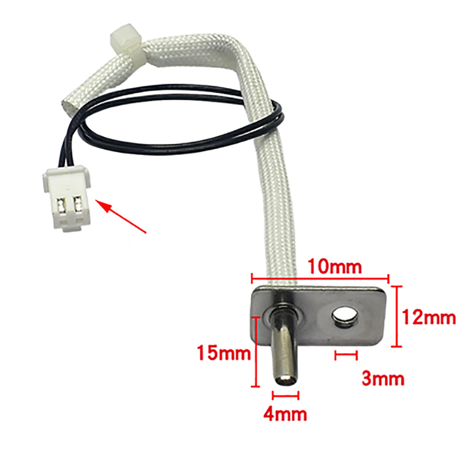 KL45-VF533 200K NTC Temperature Sensor Probe - 3 Pack Replacement Thermostat for Air Fryer, Oven, Toaster & Small Kitchen Appliances - High Precision Cooking Accessory