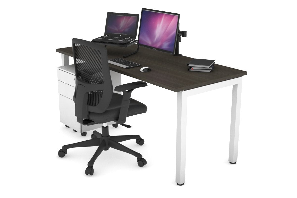 Quadro Square Legs Office Desk - 1600L x 700W Modern Workstation for Home & Office - Perfect for Remote Work, Study & Professional Workspaces