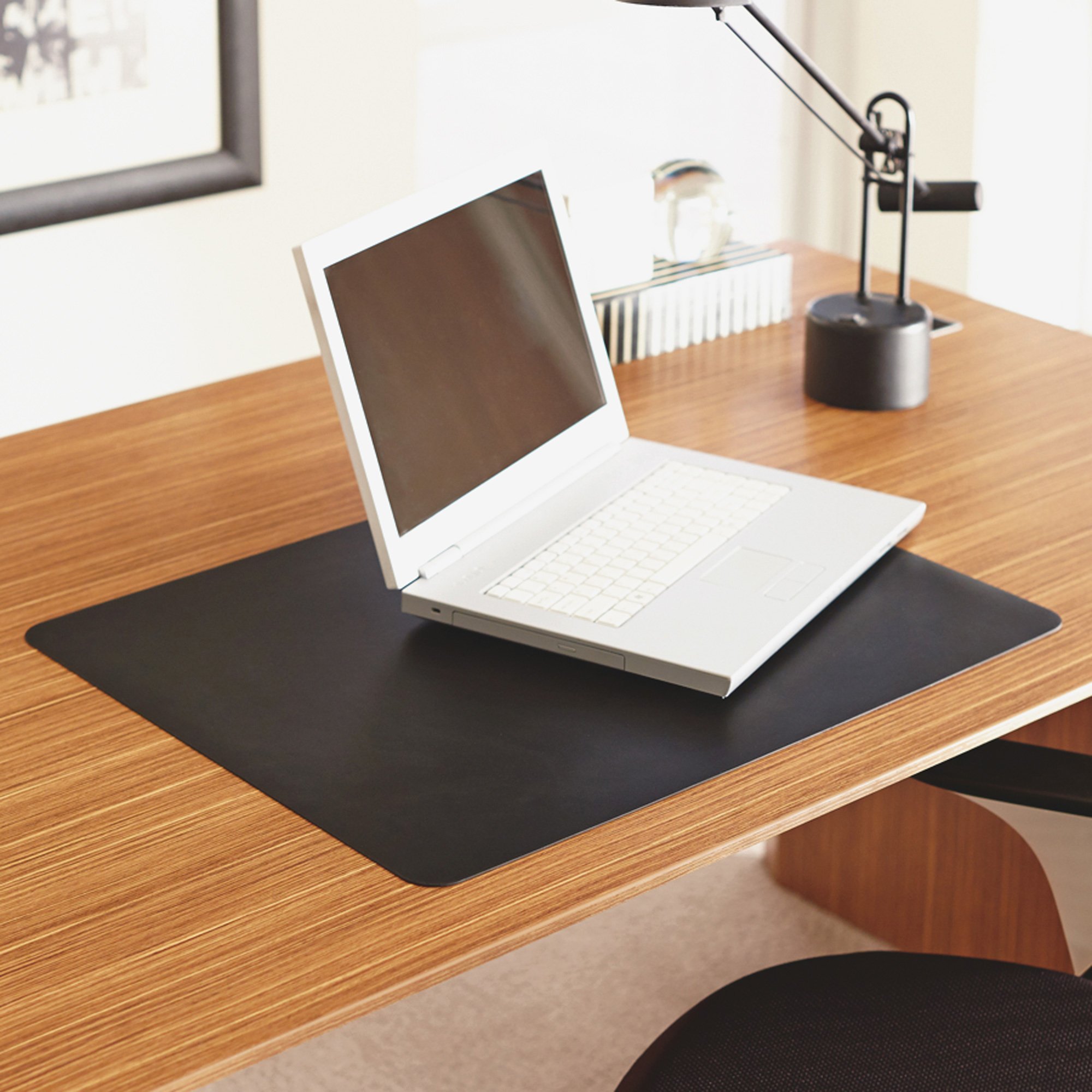 Lorell ESR124154 Bio-Based Black Desk Pad - Non-Slip, Eco-Friendly Office Desk Protector for Writing, Mouse & Keyboard Use