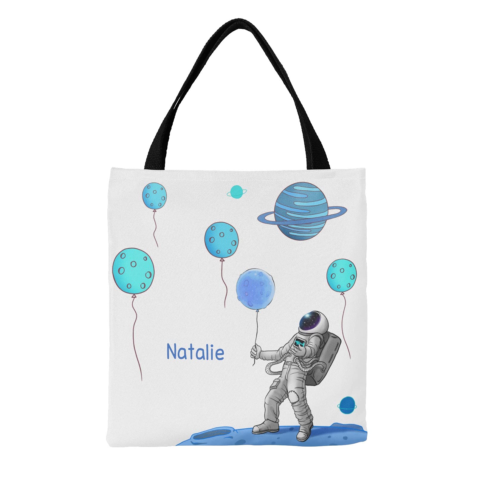 Custom Animal Astronaut Canvas Tote Bags - Eco-Friendly Reusable Shopping Bags for Women & Men, Perfect for Groceries, Travel, School & Work - Unique Gift Idea for Space Lovers