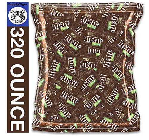 M&M's Fun Size Milk Chocolate Candy Bags - 320 Ounce Bulk Pack (20 lbs) - Perfect for Halloween, Parties, Office Snacks & Gift Baskets