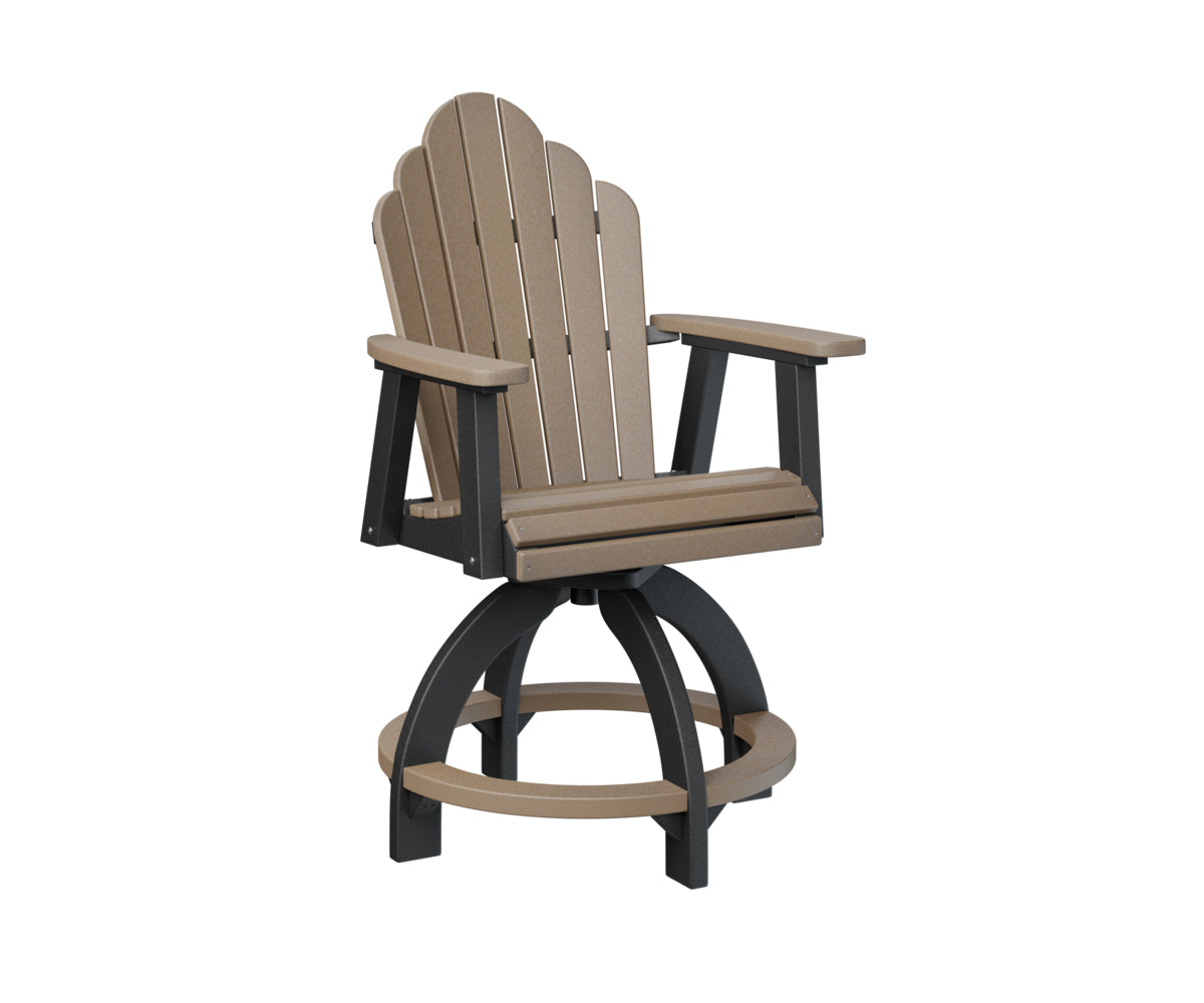 Berlin Gardens Cozi Back Swivel Counter Chair - Adjustable Height Bar Stool with Padded Seat for Kitchen Island, Breakfast Nook & Home Bar - Comfortable Modern Dining Furniture