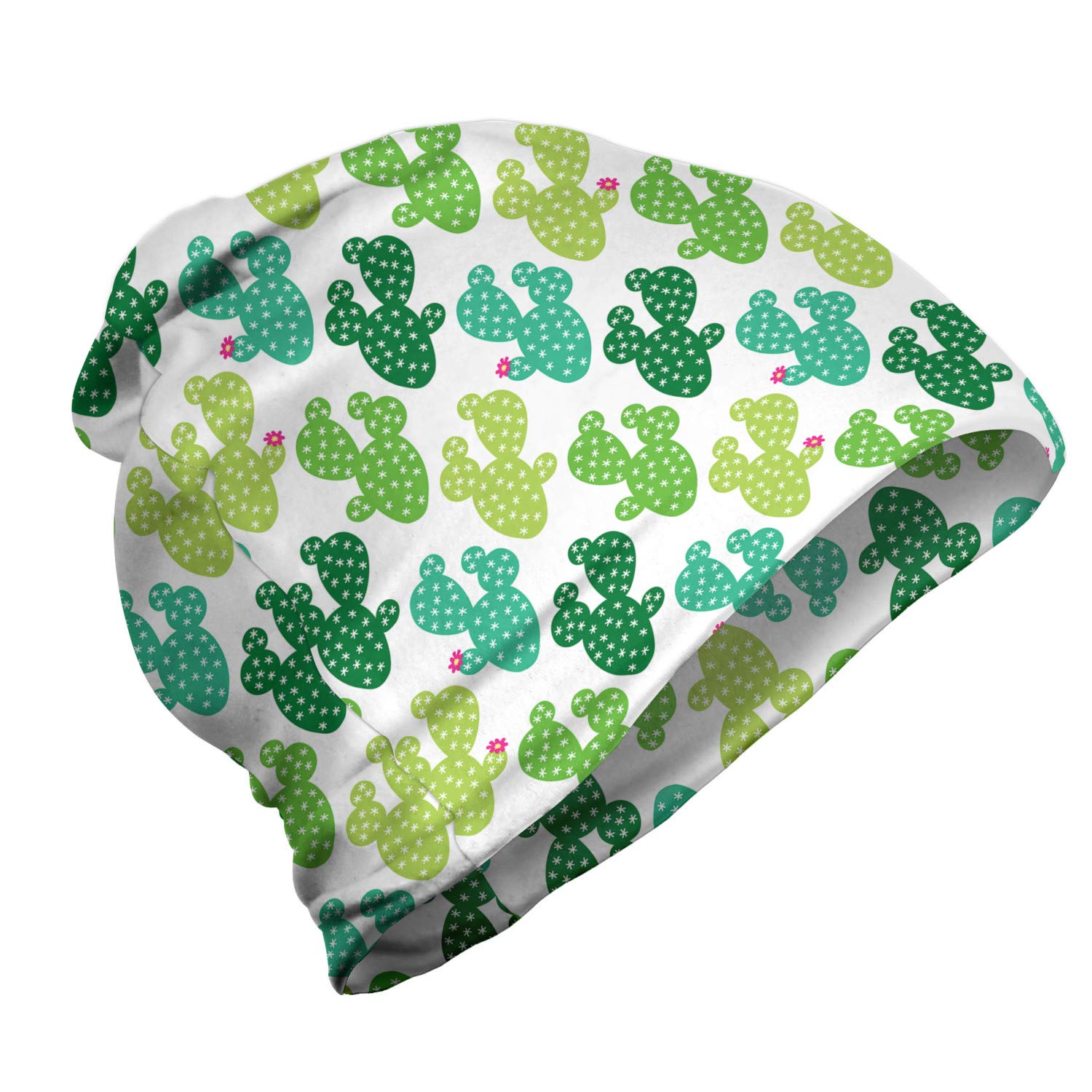 Ambesonne Unisex Cactus Spikes Beanie Hat - Warm Knitted Winter Cap for Men & Women - Perfect for Hiking, Camping, and Outdoor Adventures