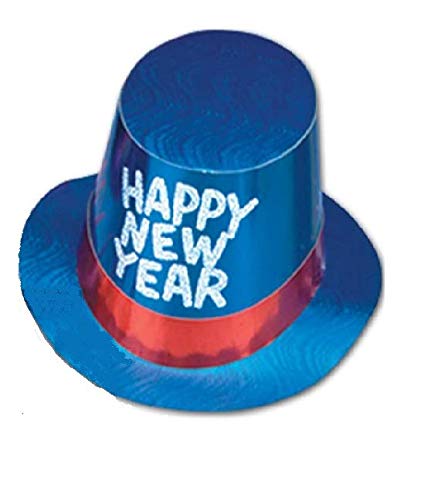 Beistle Multicolor Happy New Year Party Hats - 1 Piece for New Year's Eve Celebration, Countdown Party & Festive Events