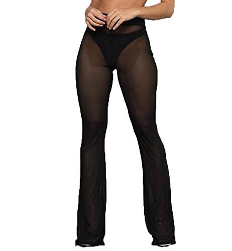 Sexy Mesh Sheer Swim Shorts for Women - High Waist Bikini Bottom Cover Up Pants - Perfect for Beach, Pool, Vacation & Summer Outfits