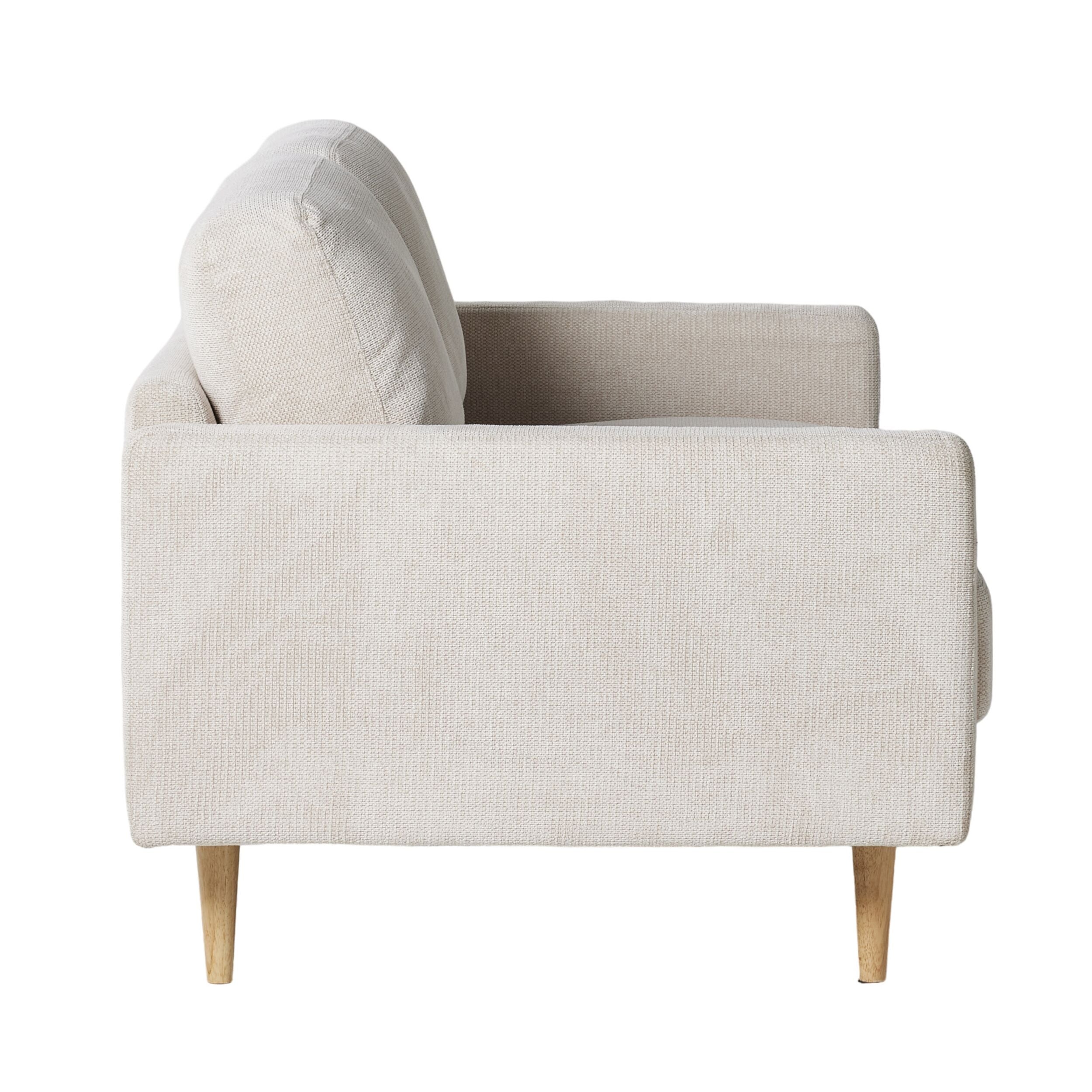 Boden 2 Seater Sofa - Sorrento Almond Upholstered Loveseat for Living Room, Small Space & Apartment | Comfortable Modern Couch for Lounge, Reading Nook & Guest Seating