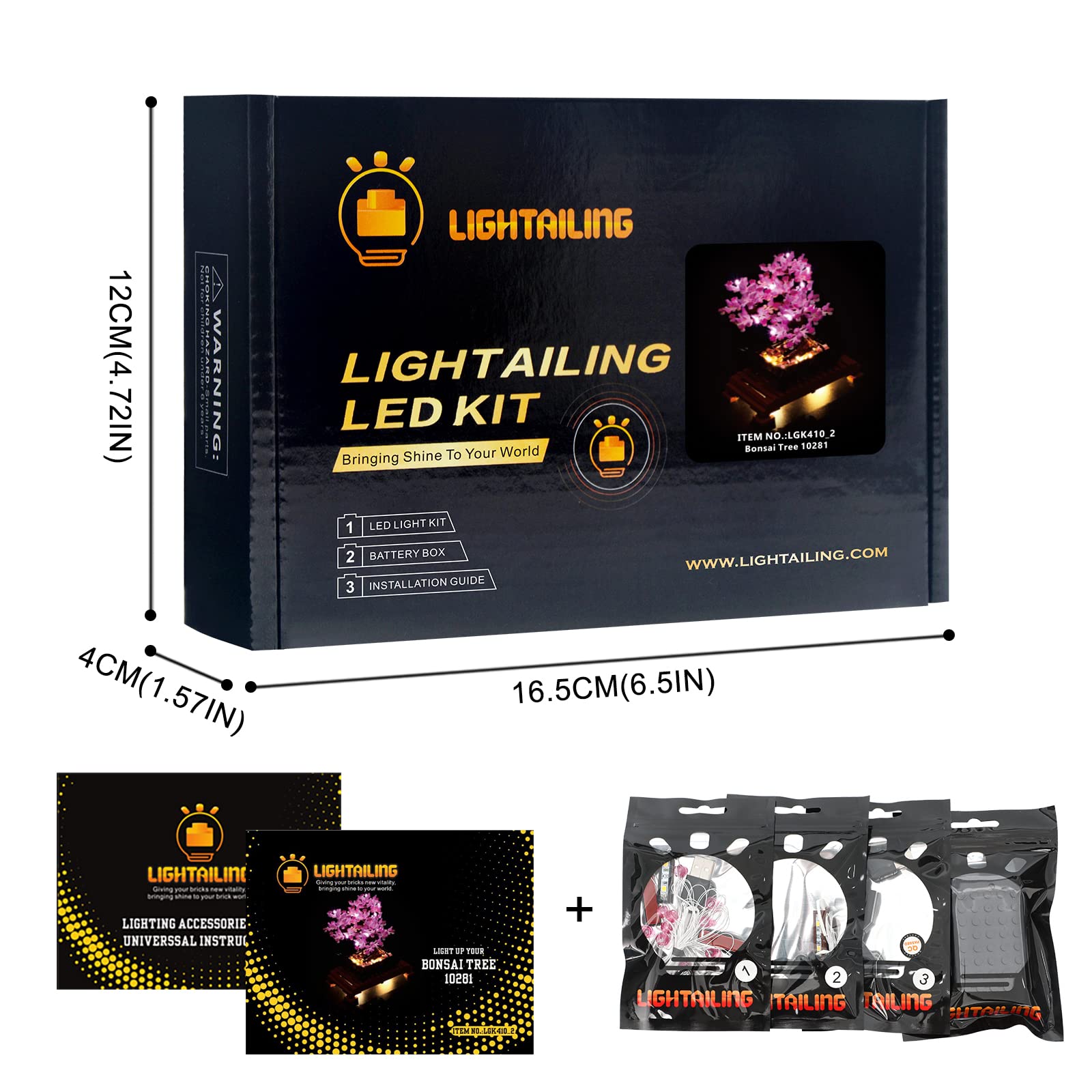 LIGHTAILING LED Light Kit for LEGO Creator Expert Bonsai Tree 10281 - DIY Building Blocks Lighting Set for Home Decoration & Night Light Display (Not Included in Original Model)