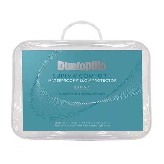 Dunlopillo Supima 100% Quilted Cotton Waterproof Pillow Protector - Hypoallergenic & Dust Mite Proof - Perfect for Allergy Sufferers, Bedding Protection & Luxury Sleep Comfort