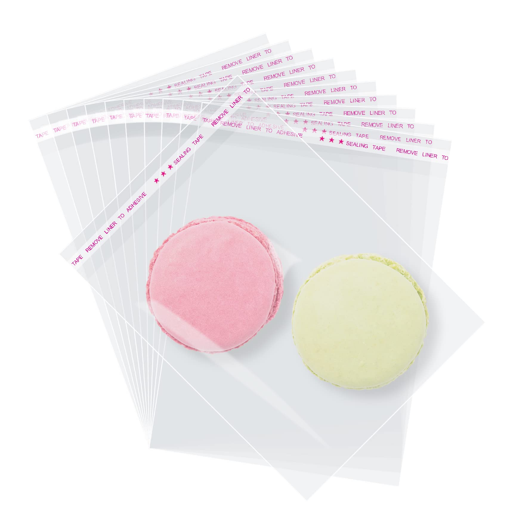 Morepack 3x5 Inches Self Sealing Cellophane Bags - 200 Pcs Clear Resealable Cookie Bags for Packaging Cookies, Candy, Favors & Small Products | Perfect for Bakery Treats, Party Favors & Gift Packaging