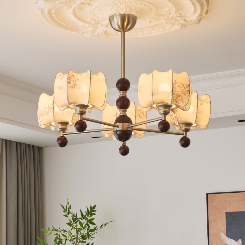 Arboris Floral Chandelier - Elegant Crystal Ceiling Light Fixture for Dining Room, Bedroom & Living Room Decor | Perfect for Wedding, Home & Event Lighting