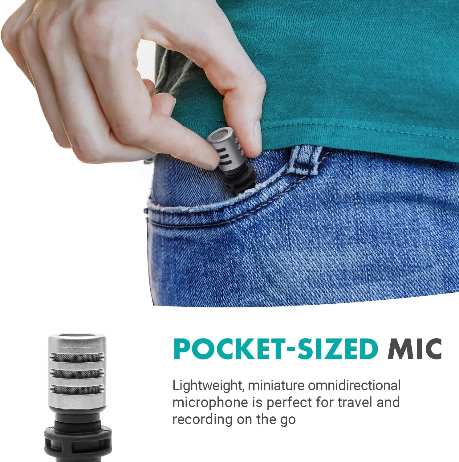 Movo USB-C Condenser Shotgun Microphone for iPhone 15/16 & USB-C Devices - Portable External Mic for Video Recording, Voice Overs, Interviews, Vlogging - Perfect for YouTube Creators, Travel Vloggers & Podcasters
