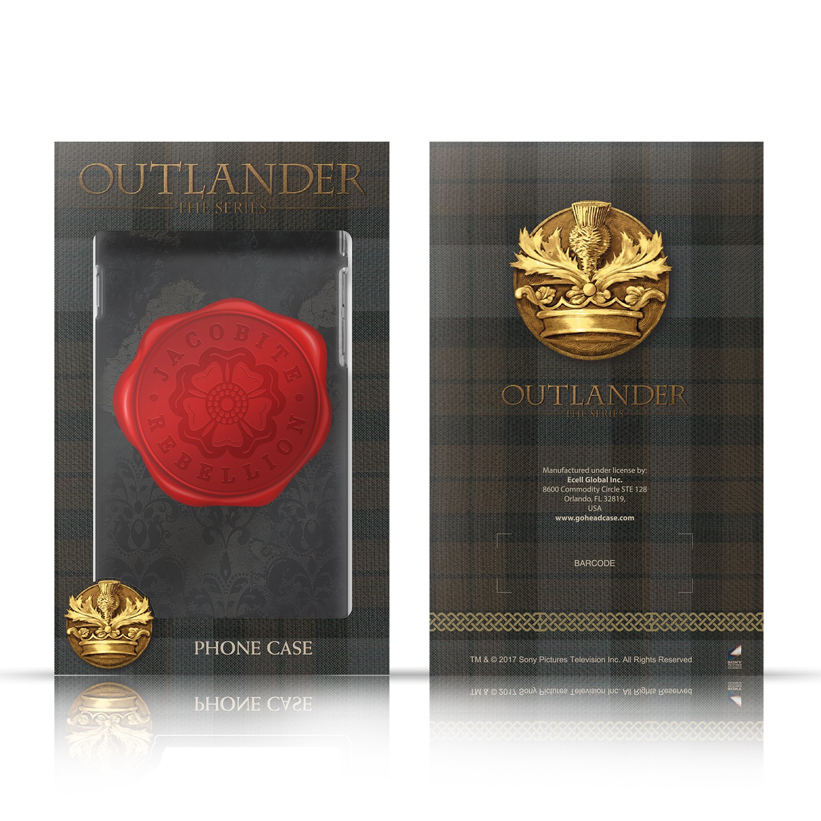 Head Case Designs Outlander Fraser Brooch Seals & Icons Gel Case for iPhone 7 Plus/8 Plus - Perfect for Fans & Collectors