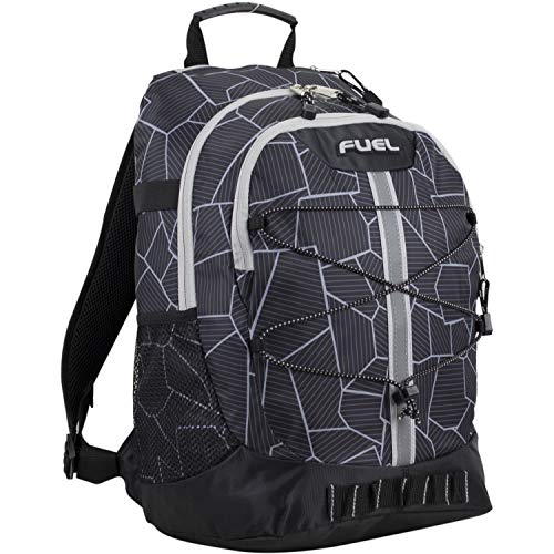 Black/Silver Gray/Geometric Cracks Print