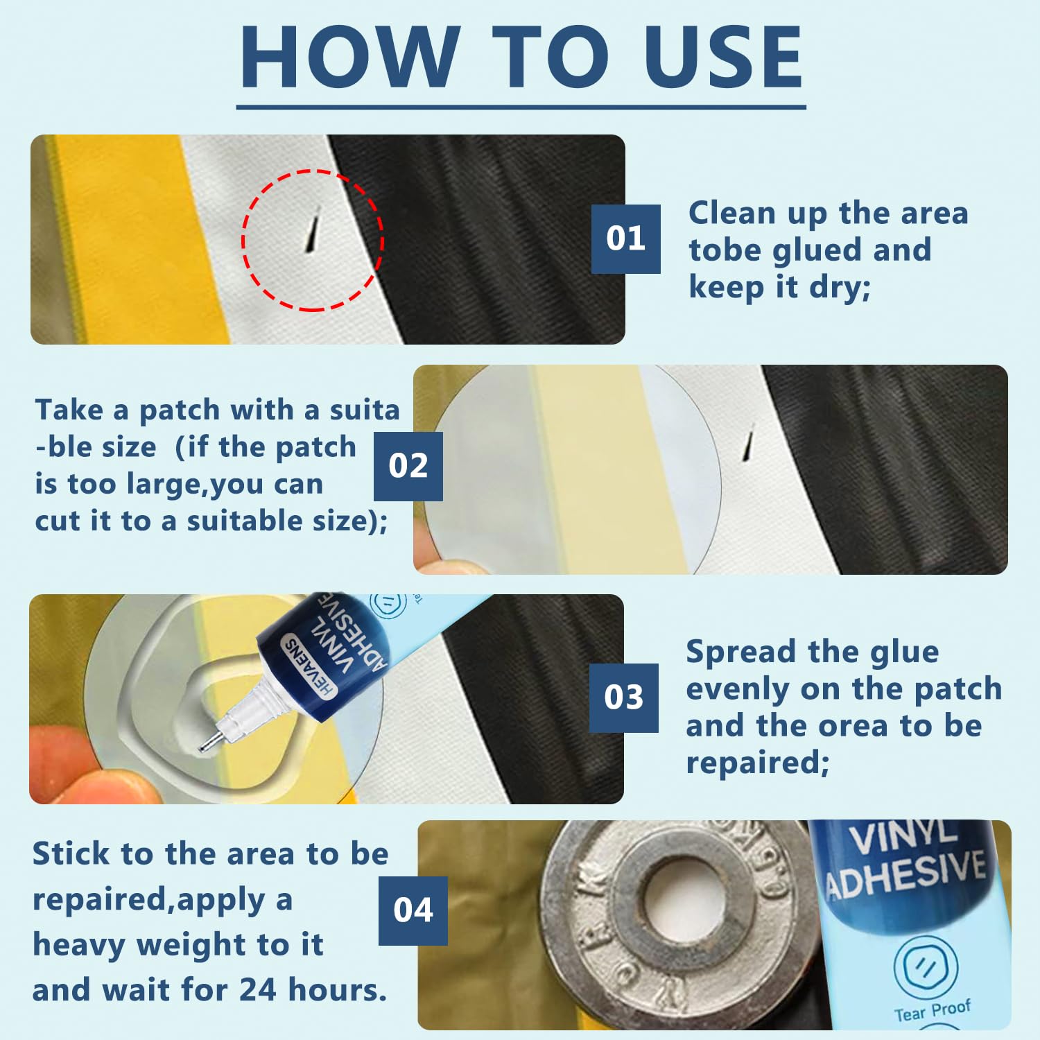 Waterproof TPU Air Mattress Patch Repair Kit - 60ml for PVC Boats, Hot Tubs, Tents, Swimming Rings & Inflatables | Quick Fix for Leaks | Perfect for Camping, Pool Parties & Outdoor Adventures