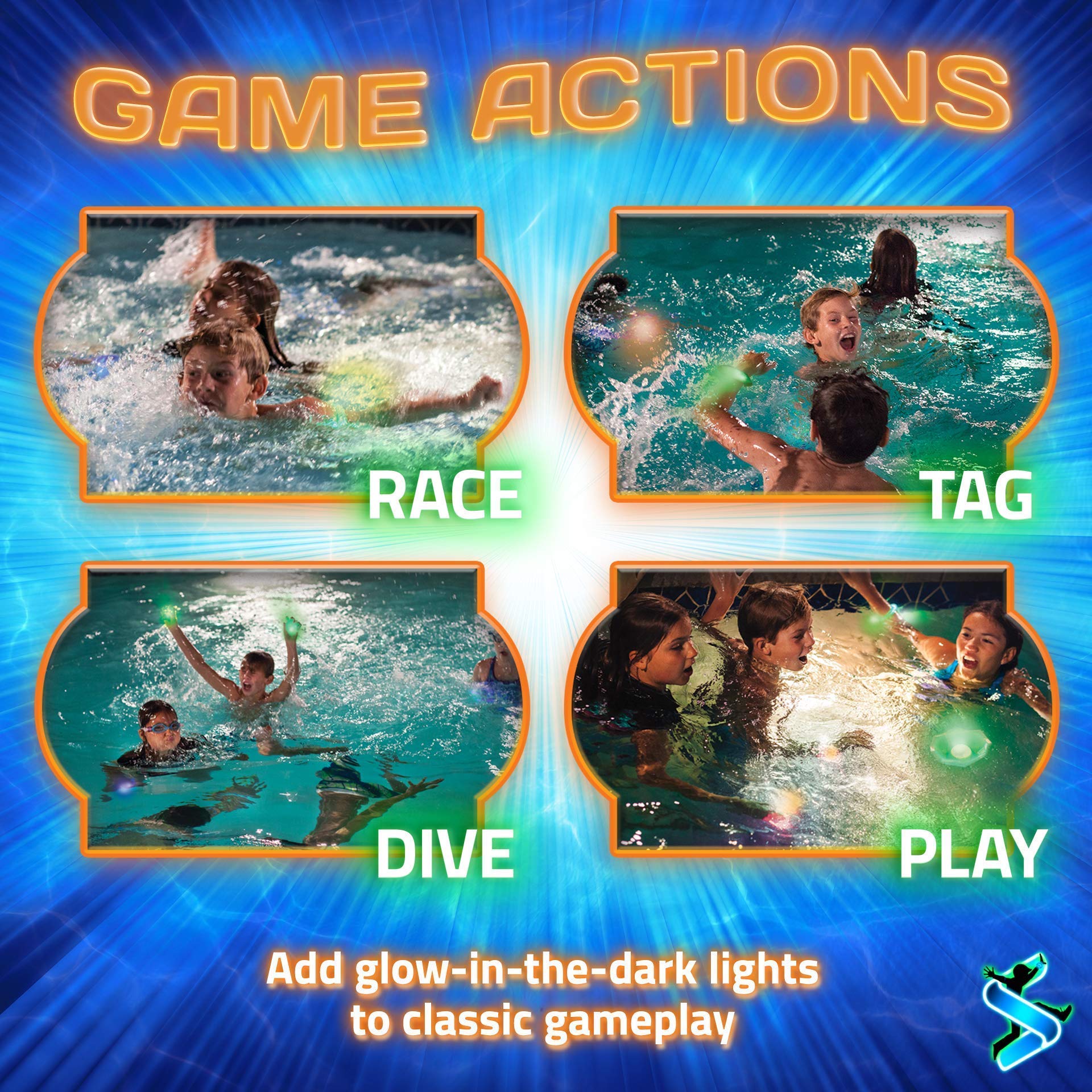 Starlux Games Ultimate Pool Party Set - 5 Vibrant Colors & 10 Fun Game Options for Outdoor Summer Parties, Family Gatherings & Backyard Fun